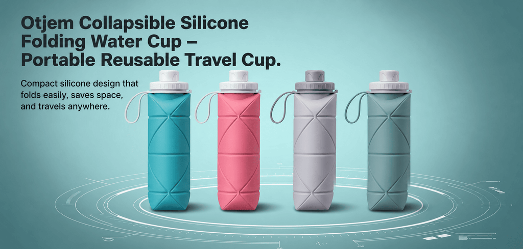 Otjem Collapsible Silicone Folding Water Cup ? Portable Reusable Travel Cup