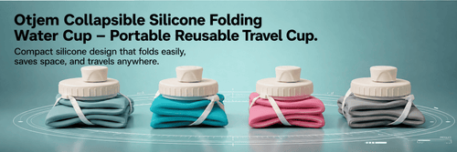 Otjem Collapsible Silicone Folding Water Cup ? Portable Reusable Travel Cup